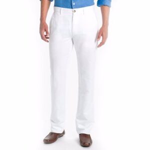white straight cut jeans