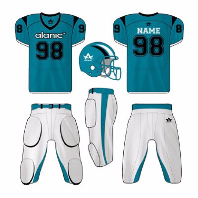 Blue and White American Football Clothes Manufacturer