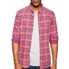 pink checkered flannel